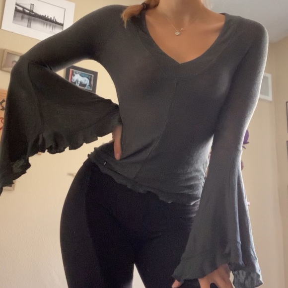 Free People Tops - Green Free People Long sleeve